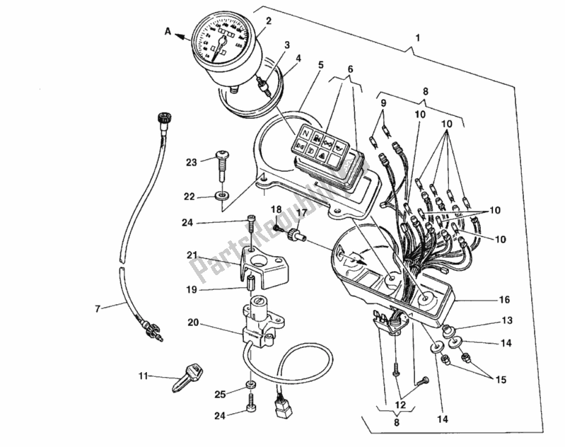 Tutte le parti per il Metro del Ducati Monster 600 Dark City 1999